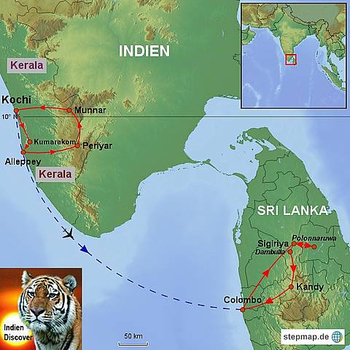 Kerala kombiniert mit Sri Lanka