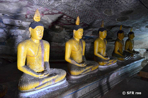 Buddhas im Dambulla Höhlentempel