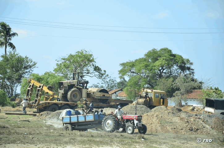 Bau der Bahnlinie nach Jaffna