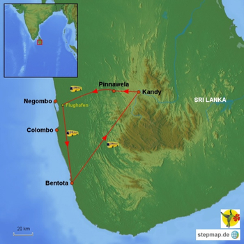 Karte Tauchparadies Bentota